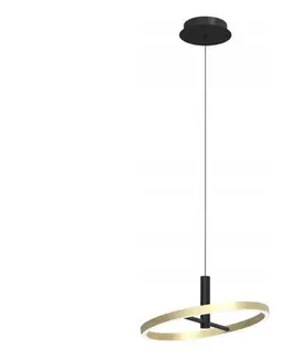 Svietidlá Wofi 6016-104L - LED stmievateľný luster na lanku BREST LED/19W/230V čierna/zlatá 6016-104L