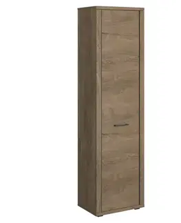 Kancelárske skrine KONDELA Conrad 1D jednodverová policová skriňa dub lefkas