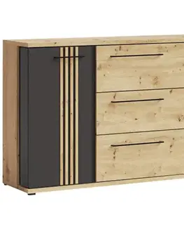 Komody do spálne Komoda Molto ml 12 black