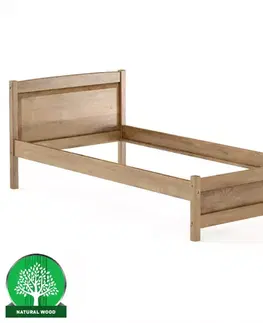 Jednolôžkové postele Posteľ borovica LK125–100x200 dub