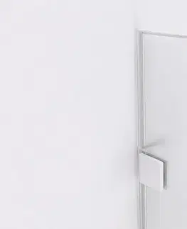 Sprchové dvere CERANO - Sprchová zástena Walk-in Orbis Round - Ľavá - 8 mm - guľatá vzpera - biela matná, mliečne sklo - 120x200 CER-682444