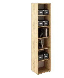 Regály a poličky KONDELA Rioma Typ 02 regál dub artisan / biela