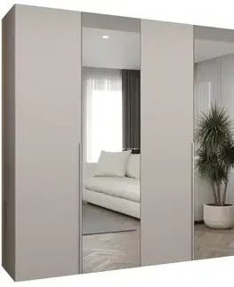 Šatníkové skrine Skriňa Alicante II 250 kašmír/strieborný
