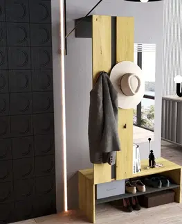 Predsieňový nábytok Predsieňový nábytok Lunari čierna/artisan
