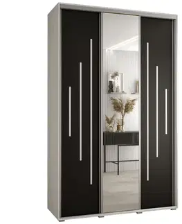 Šatníkové skrine Skriňa 45 Canaris 13 150 biela/čierna/silver