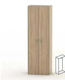 Kancelárske skrine KONDELA Tempo Asistent New 6 2D šatníková skriňa dub sonoma