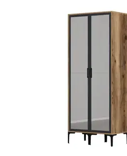 Šatňové skrine Šatníková skriňa Kumsal RR - Walnut, Anthracite