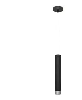 Svietidlá  LED Luster na lanku TUBA 1xGU10/4,8W/230V W-KM 1111/1 BK+CH