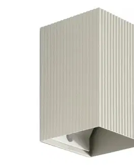 Svietidlá FARO Barcelona FARO 40536 - Nástenné svietidlo SOLE 1xGU10/8W/230V šedá vrúbkovaná hranatý 40536