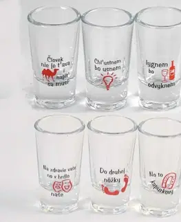 Poháre Kinekus Štamprlík sklenený, objem 25ml, sada 6ks