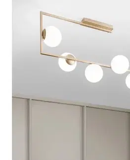Svietidlá Ondaluce - Luster na tyči MONILE 5xE14/10W/230V zlatá/biela PL.MONILE/ORO