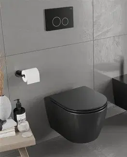 Doplnky do kúpeľne MEXEN - Carmen bidet závesné, čierna matná 35884985