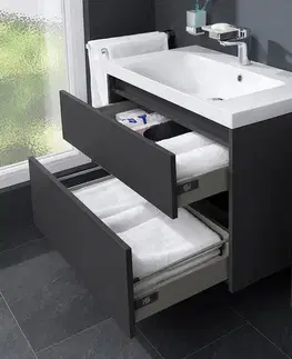 Kúpeľňový nábytok Mereo Opto, kúpeľňová skrinka 60cm, čierna CN940SN