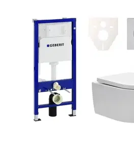 Záchody Cenově zvýhodněný závěsný WC set Geberit do lehkých stěn / předstěnová montáž + WC SAT Brevis SIKOGES6W7 SIKOGES6W7