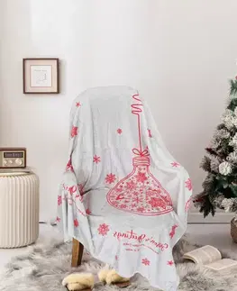 Deky Vianočná deka Christmas time sivá 150x200cm TiaHome