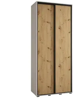 Šatníkové skrine Skriňa 45 Canaris 1 120 biela/artisan/čierna