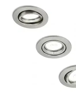 Svietidlá Philips - SADA 3x Podhľadové svietidlo PERIDOT 1xGU10/7W/230V strieborná 872110303699500
