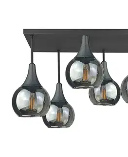 Svietidlá Keter Lighting Prisadený luster SOMA 6xE27/60W/230V čierna/dymová čierna 2896