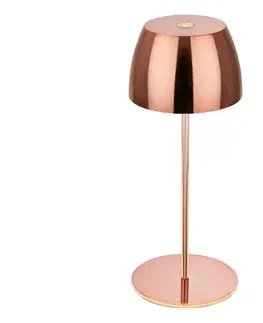 Lampy Briloner - LED stmievateľná nabíjateľná dotyková vonkajšia stolná lampa MINI LED/2,5W/5V IP44 1800 mAh medená 4002707460046