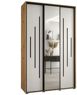 Šatníkové skrine Skriňa 45 Canaris 13 160 artisan/biela/čierna