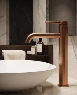 Kúpeľňové batérie REA - Umývadlová batéria SPOT Brush Copper vysoká REA-B2069