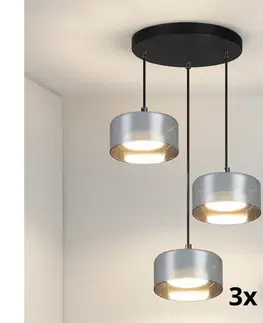 Svietidlá BRILAGI - LED RGB stmievateľný luster AURA LUX 3xGX53/14W/230V Wi-Fi Tuya čierna/dymová BG3461+3xIM1490