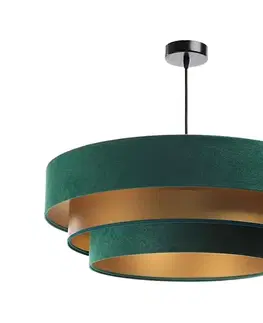 Svietidlá  Luster na lanku TRINITI 1xE27/60W/230V zelená/zlatá 050-075-60