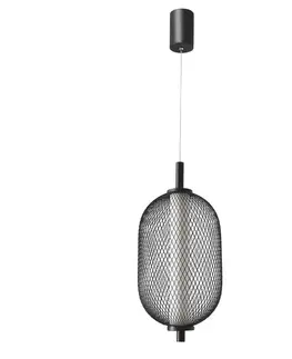 Stropná svetla Závesná lampa PUMA s drôteným tienidlom 15 x 30 cm – dizajnová stolová LED lampa 3000K
