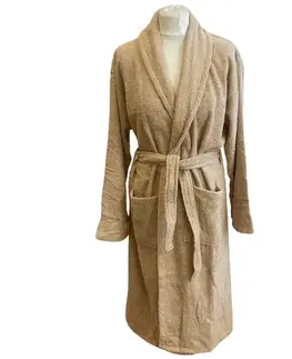 Pánske župany Froté deluxe unisex župan Béžový TiaHome - S/M