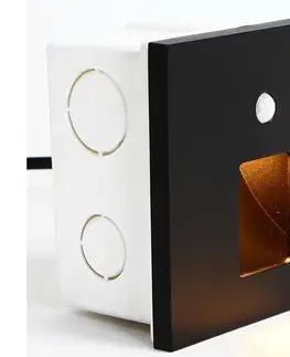 Svietidlá Emithor  - LED Schodiskové svietidlo so senzorom VIX LED/1W/230V 4000K čierna 