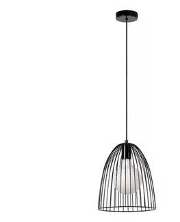 Svietidlá Lucide 74417/01/30 - Luster na lanku MACARONS 1xE27/40W/230V pr. 24,5 cm čierna 74417/01/30