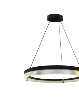 Svietidlá Light Prestige Závesný LED luster na lanku TRIANGLE LED/40W/230V 3000/4000/6000K pr. 60 cm čierna LP-0407/1P M BK Triangle