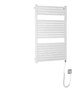 Svietidlá Aqualine - Kúpeľňový elektrický radiátor TONDI-E 400W 97x60 cm biely DE460T
