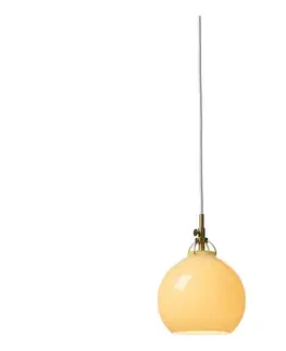 Svietidlá Halo Design 747931 - Závesný luster TOSCANA na lanku 1xG9/28W/230V pr. 18 cm béžová/mosadz 747931