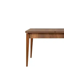 Jedálenské sety Jedálenský set s rozkladacím stolom a stoličkami (6 kusov) Vina - Walnut, Cream