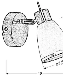 Bodové svetlá Patinovaná/biela nástenná lampa Lampa Regent