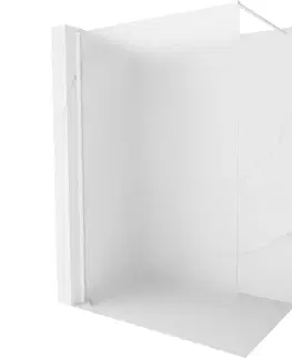 Sprchové dvere MEXEN/S - Kyoto-X Sprchová zástena WALK-IN 50 x 200, dekor 10 mm, biela 800-050-101-20-30-X