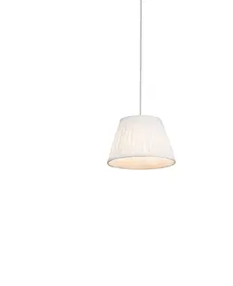 Závesné svietidlá Retro závesné svietidlo krémové 25 cm - Plisse