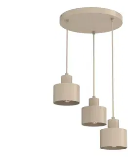 Svietidlá  Luster na lanku PARKLA 3xE27/15W/230V béžový 8790