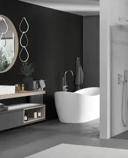 Sprchové dvere MEXEN/S - Kioto Sprchová zástena Walk-in 125 x 120, transparent, chróm 800-125-202-01-00-120