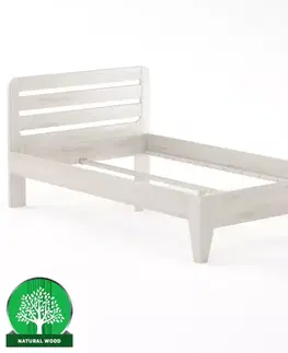 Drevené postele Posteľ buková LK189–120x200 bielený