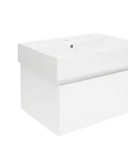 Kúpeľňový nábytok Kúpeľňová skrinka s umývadlom SAT Evolution 58x30x44, 8 cm biela mat SATEVO60WMU2 SATEVO60WMU2