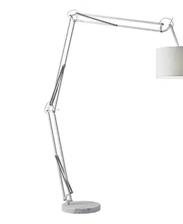 Lampy Redo 02-385 - Stojacia lampa AZAR 1xE27/42W/230V biela/chróm 02-385