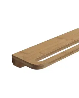 Svietidlá Gedy - Nástenná polica s vešiakom na uteráky HIMALAYA 14,5x40 cm bambus HY19