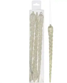 Vianočné dekorácie – do vnútra Cencúľ 23 cm (3 ks) silver CAA734110