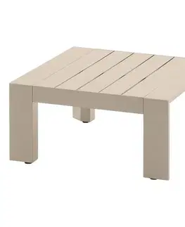 Ostatný nábytok z kovu a hliníka DEOKORK Hliníkový stolík/taburet 60x60 cm VANCOUVER (ivory)