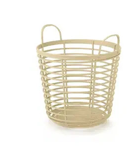 Úložné boxy NABBI IKPIR380 plastový univerzálny kôš s úchytkami 38 cm béžová