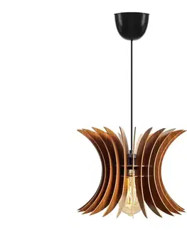 Svietidlá  Luster na lanku 1xE27/60W/230V hnedá pr. 20 cm 390FLH1549