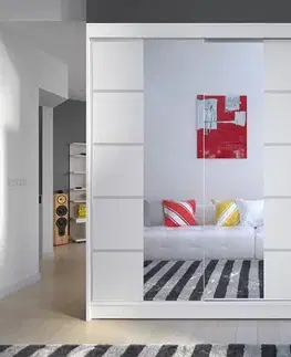 Šatníkové skrine Šatníková skriňa KAMEL 5 biela
