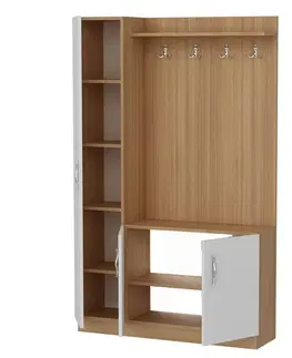 Nemý sluha Predsieňová zostava Naturel White and Teak